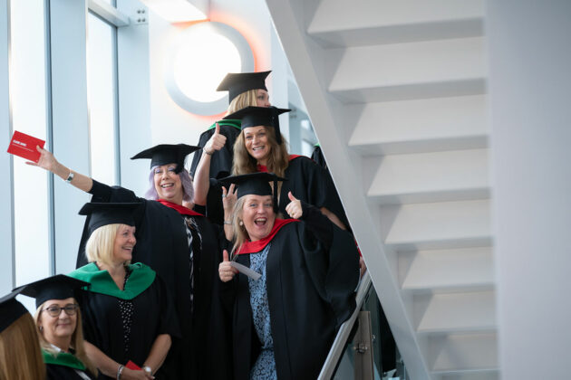 Happy students at the Graduation ceremony