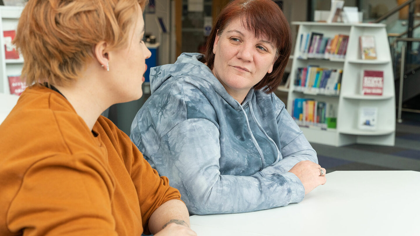 Two learners sat together