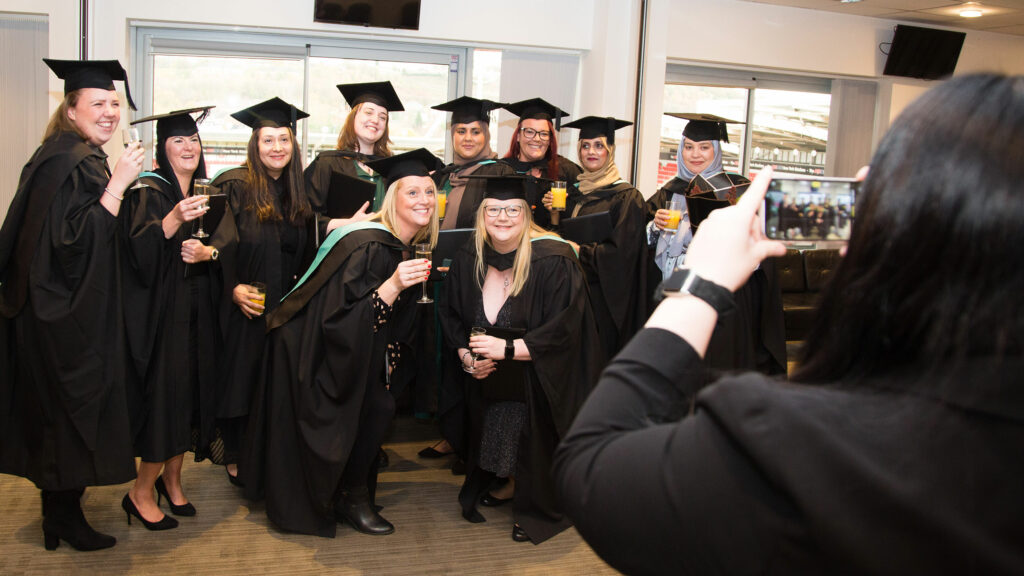 A group of students at the 2022 Higher Education Graduation