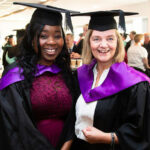 Two ladies at their graduation ceremony