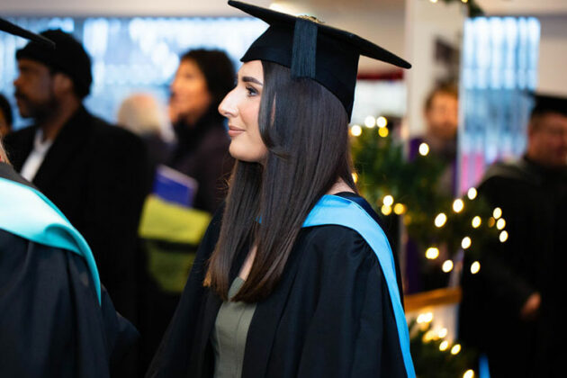A student at the graduation ceremony